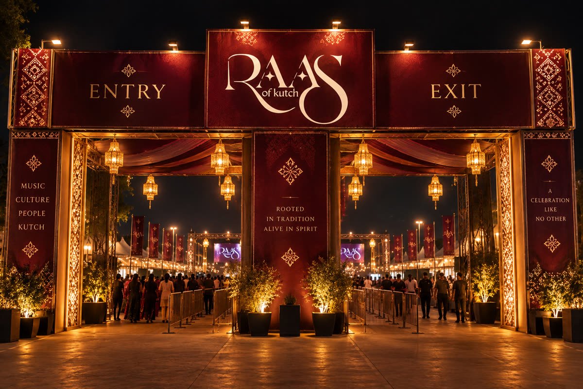 Kunwar Raj branding on the entry and exit arch