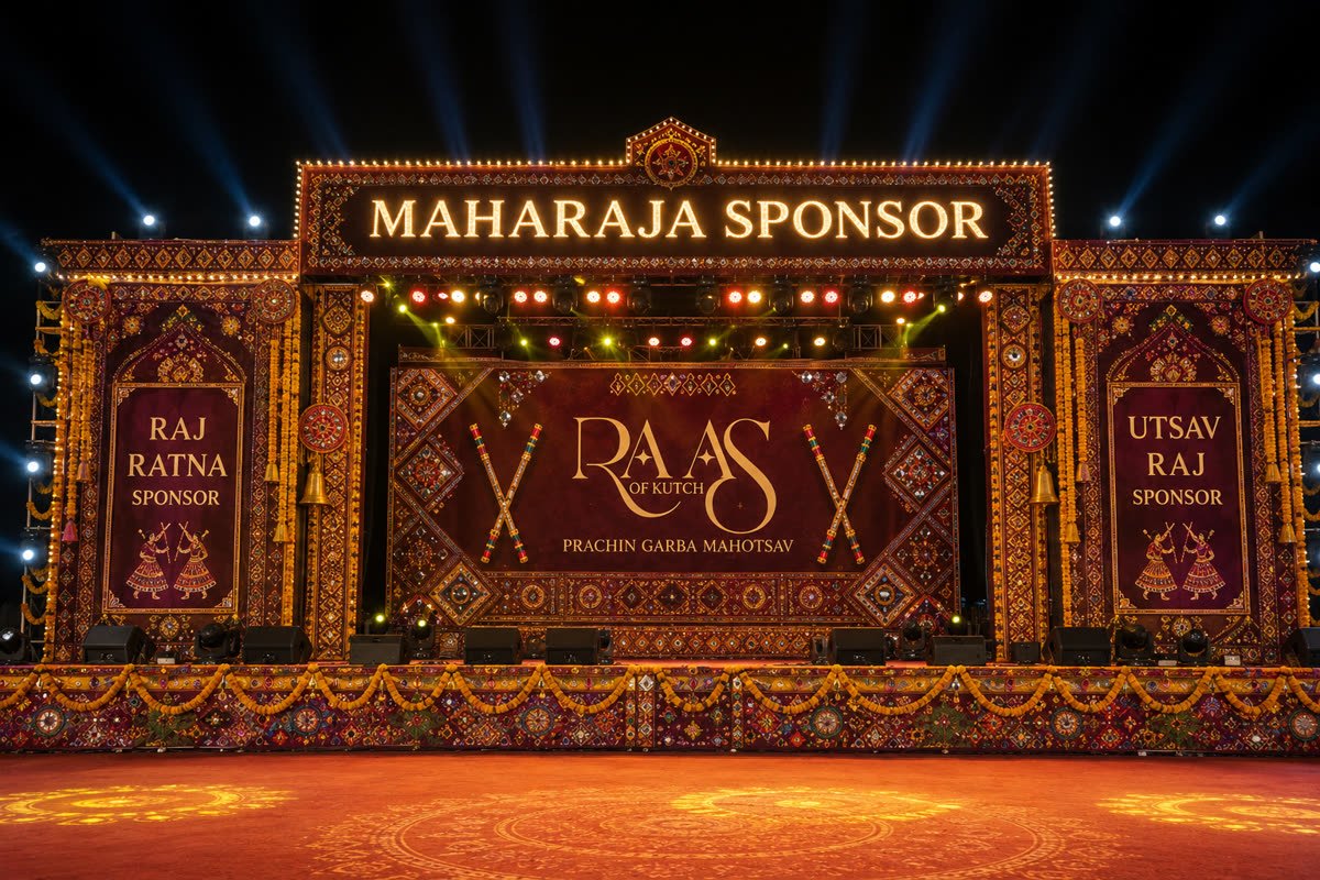 Brand on the main stage backdrop